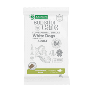 Natures Protection Superior Care White Dogs - Dentalne hipoalergene palčke – Bela riba